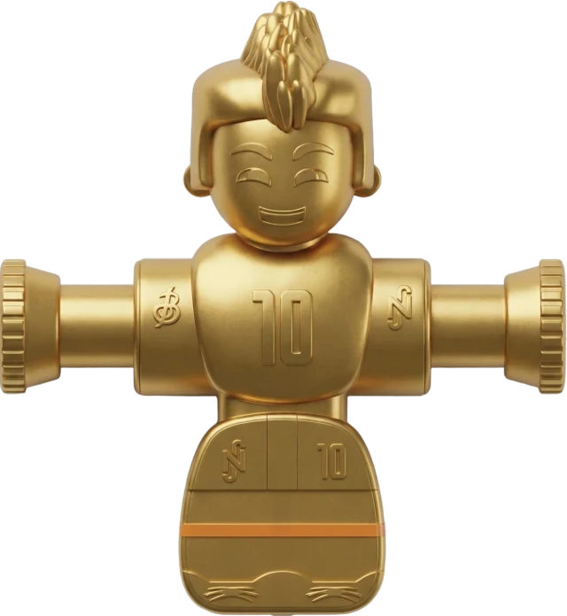 Bonequinho Futi Dourado